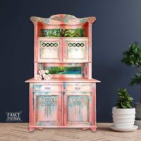 Hohes Boho Buffet FADED FLAMINGO