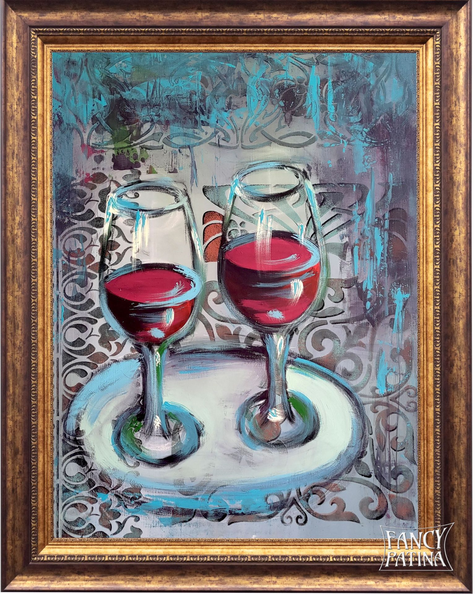 Gemälde Cheers gerahmt (Beispiel)